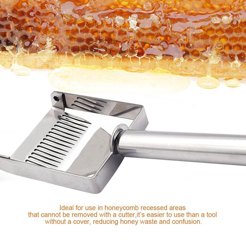 Rustfrit stål honningskraber gaffel biavl honning aftapning gaffel skovl værktøj lbshipping