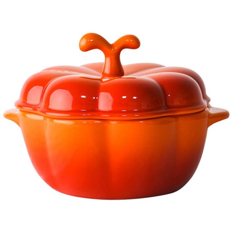 Ceramics 5 Inch Pumpkin Soup Pot / Fruit Pan / Non-stick Milk Pan Cooker Baking Pot