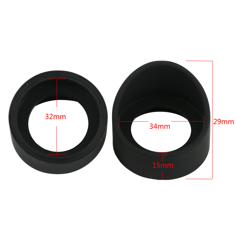 2 unids/set 34mm de diámetro protector de cubierta de ocular de goma para Binocular biológico estéreo microscopio telescopio Monocular binoculares