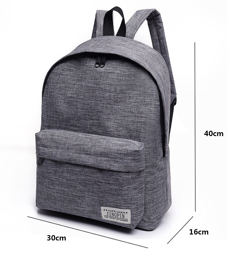 Women Male Canvas Backpack College Student Backpack Bags for Teenagers Small fresh Mochila Casual Rucksack Travel Daypack