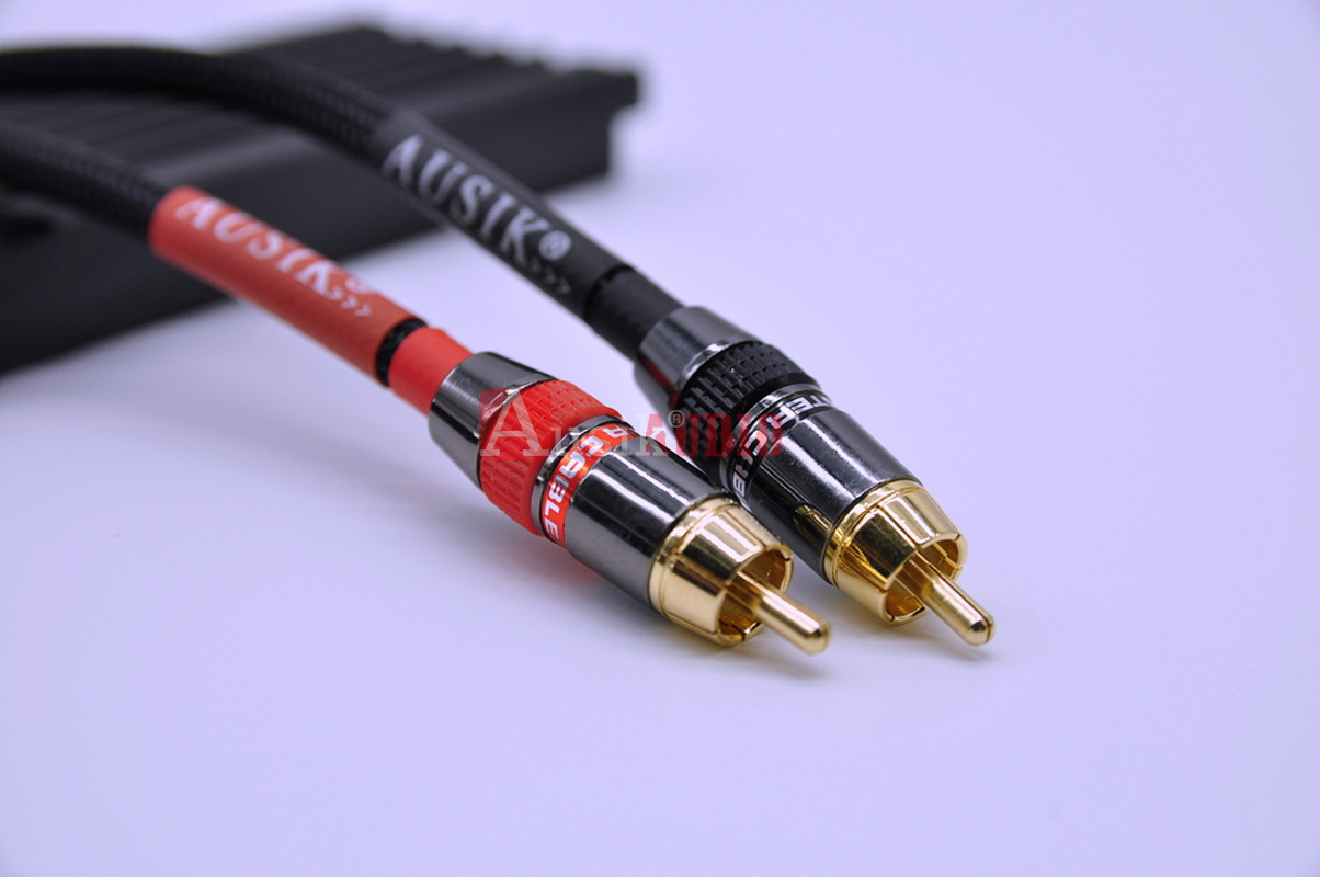 1Pair HIFI CANARE Stereo RCA To RCA Audio Cable For Power Amplifier DAC Preamp TV / AUSIK AS015