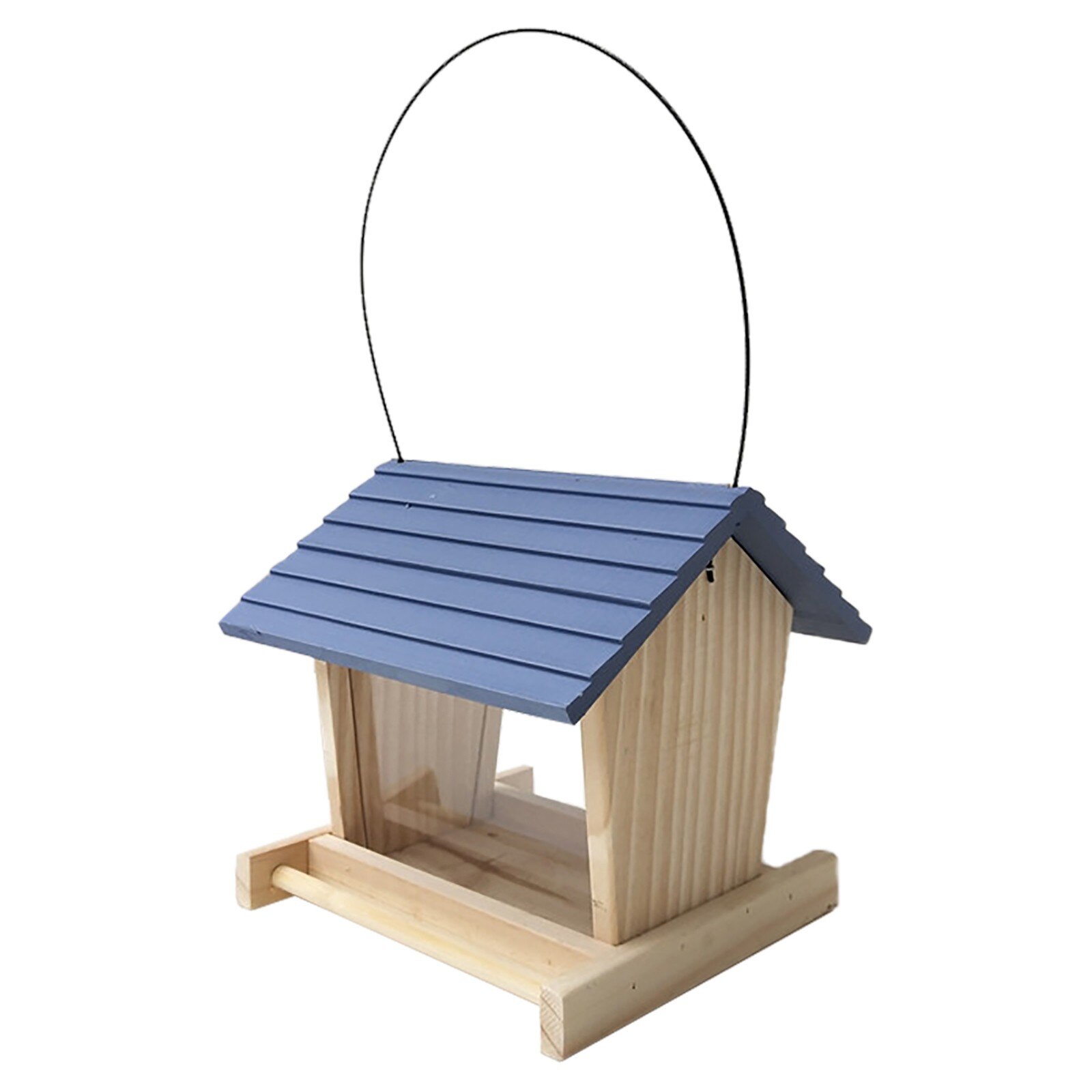 Wooden Bird Feeder Courtyard Villa Balcony Hanging Rainproof Bird Feeder Birds Food Supplie Container Appliance House Type Feed: F
