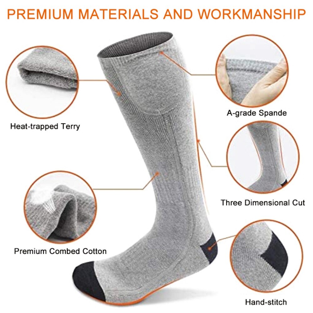 Winter Camping Hiking Remote Control Ski Cycling Warm Heated Socks Battery Thermal Smart Electric Heating Sock