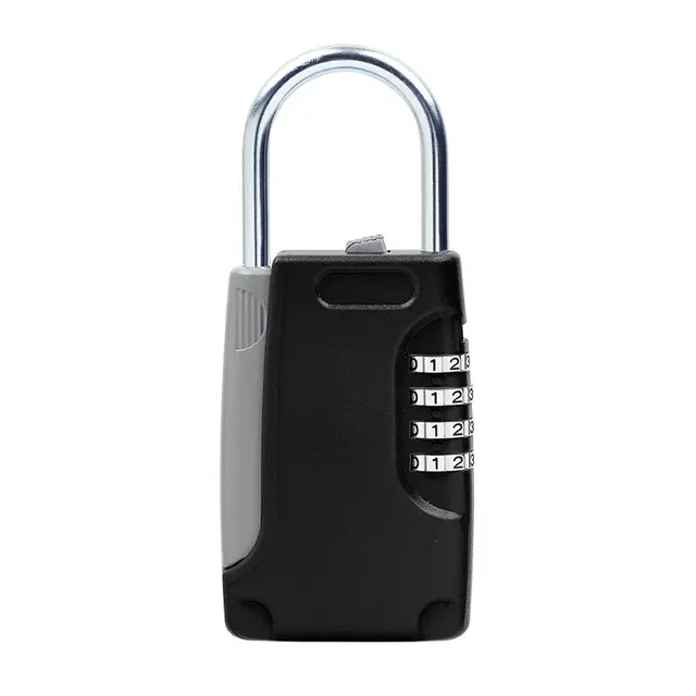 4-Digital Password Combination Lock With Hook Hidden Key Safe Box Mini Metal Secret Box For Home Villa Car Caravan: black