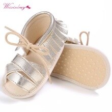 Baby Meisjes Sandaal Zomer Glans Kwastje Zachte Non-slip Schoenen 0-18 M