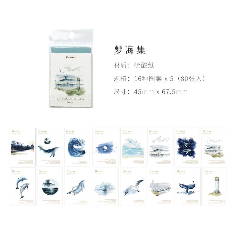 Vintage Flower illustrated Bullet Journal Transparent Paper Memo Pad Sticky Note Memo Notepad School Office Supply Stationery