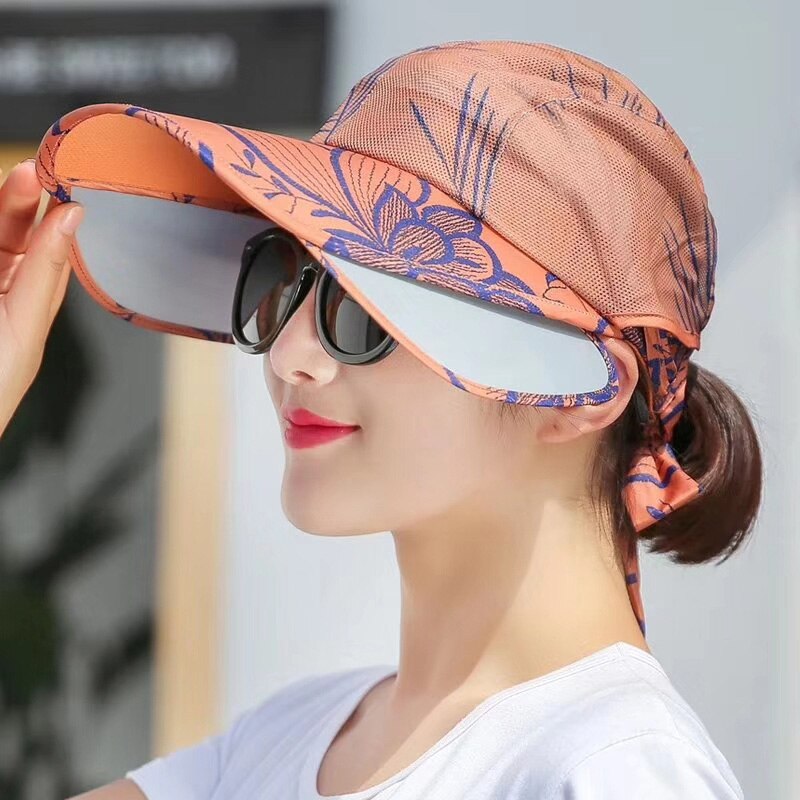 Sommar solmössa wimen hatt uv solskydd solhatt utomhus stor keps: 1