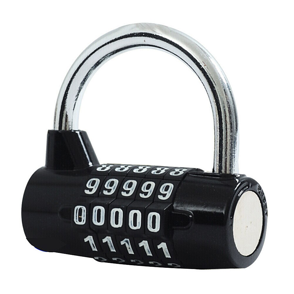 5 Digit Combination Padlock Waterproof Bicycle Suitcase Luggage Backpack Storage Cabinets Lock DIN889: Digital