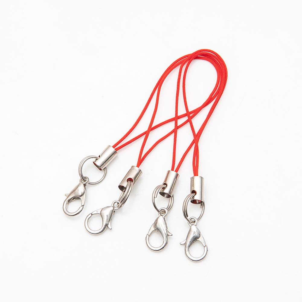20Pcs Multicolor Polyester Mobiele Telefoon Strap Mobiele Telefoon Camera Sleutelhanger Hanger Karabijn Hand Wrist Lanyard: 06