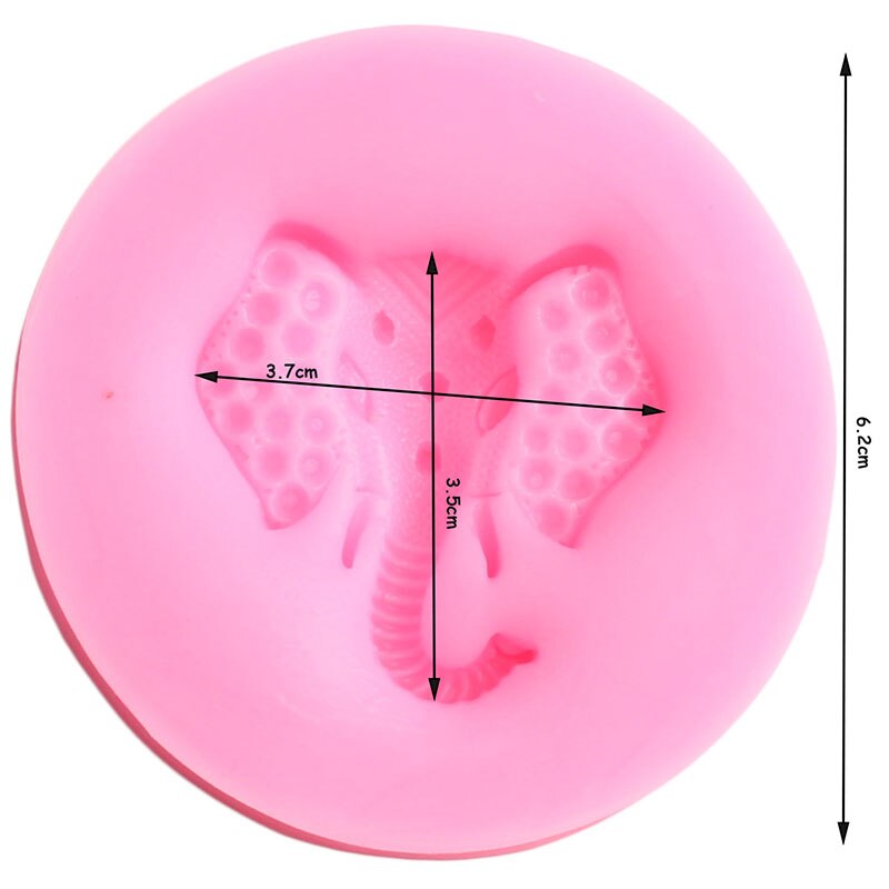 Nifocc Olifant Siliconen Mal Olifant Fondant Chocolade Snoep Mallen Cupcake Decoratie Tool voor DIY Cake Decoratie Polymeer Klei - 3 Stks