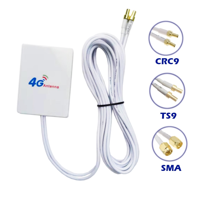 Antena de panel 4G, antena LTE de alta ganancia, 28dBi SMA TS9 CRC9, interfaz de doble cabezal, Recepción mejorada para módem Router HUAWEI LTE