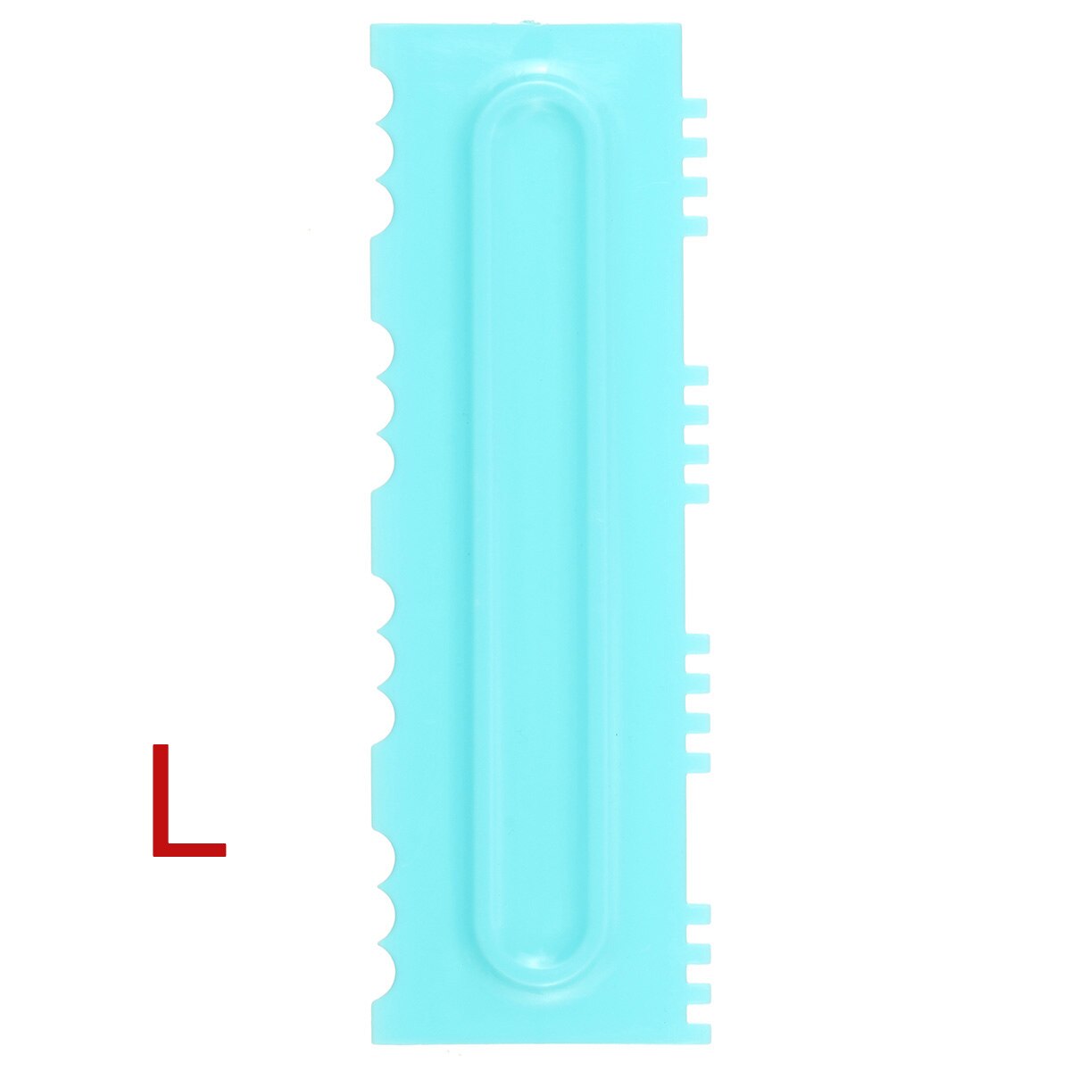 Cake Decorating Comb Cake Scraper Icing Smoother Plastic Confectionery Pastry Spatula Baking Tools for Cake Shop Home Bakeware: L
