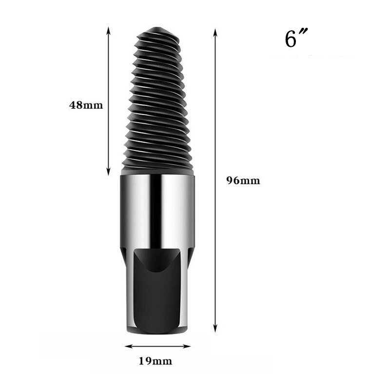Grifo Extractor de alambre roto, válvula triangular de doble cabeza, Universal, de rosca rota, 4 y 6": B