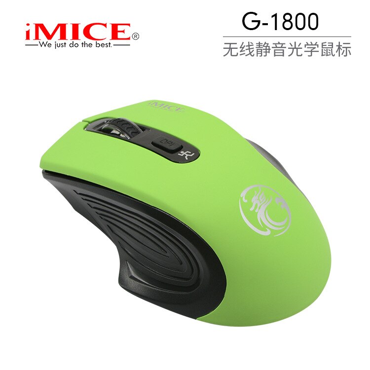 IMICE-ratón inalámbrico con Bluetooth para videojuegos, Mouse silencioso de 2,4G, con 4 botones, para de oficina y negocios, suministro directo de fábrica G-1800