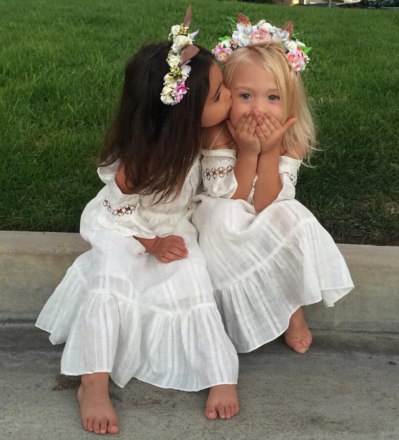 2 Tot 6 Jaar Leuke Littler Meisjes Wit Zomer Jurk Kinderen Vintage Kant Prinses Wedding Party Pageant Jurken