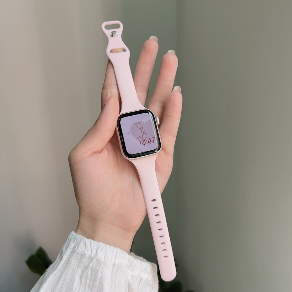Siliconen sport Voor apple watch band vrouwen Ultra 49mm serie 9-8-7 41mm 45mm correa 44mm 40mm armband voor iwatch 6 5 4 SE Band: Roze / 15Mm