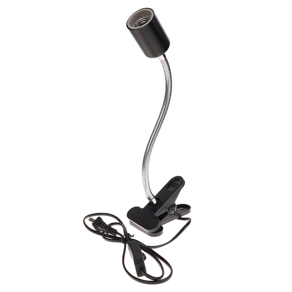 Uva + uvb lampa klämlampa hållare sköldpadda sola värme lampa sköldpaddor sola lampa lampa kit: Svart