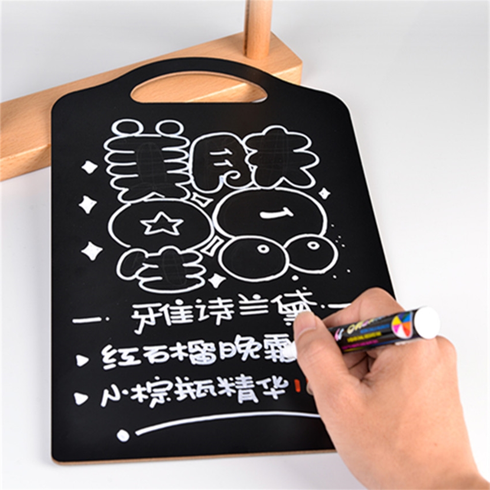 A5 210*148mm Double Side Diy Wooden Restaurant Upright Menu Price Sign Table Display Stand Menu Frame Advertising Chalkboard