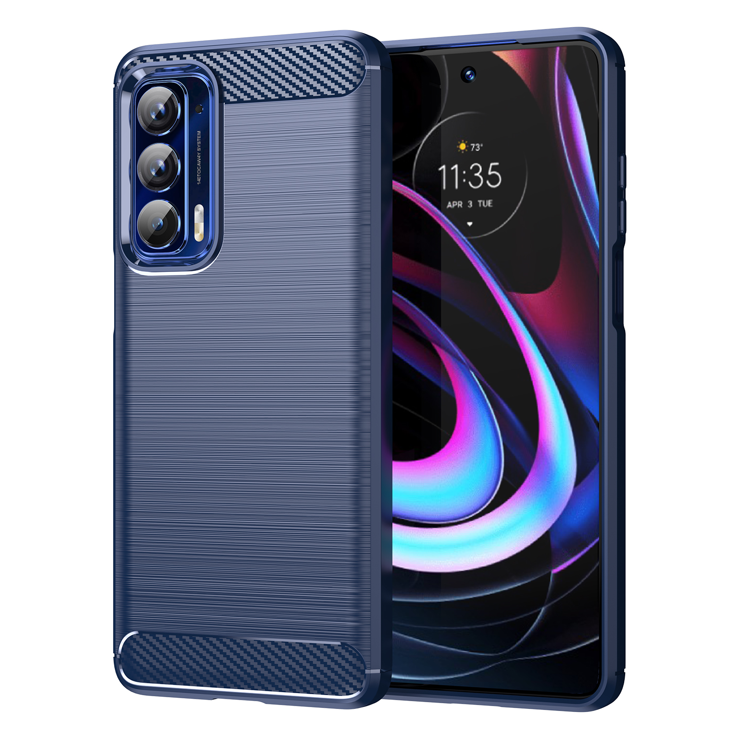 Coque en silicone antichoc pour Moto Edge S 20 Pro edge + 2022, housse de protection complète souple pour moto edge 5g uw 20lite 20 fusion: EVA / Bleu