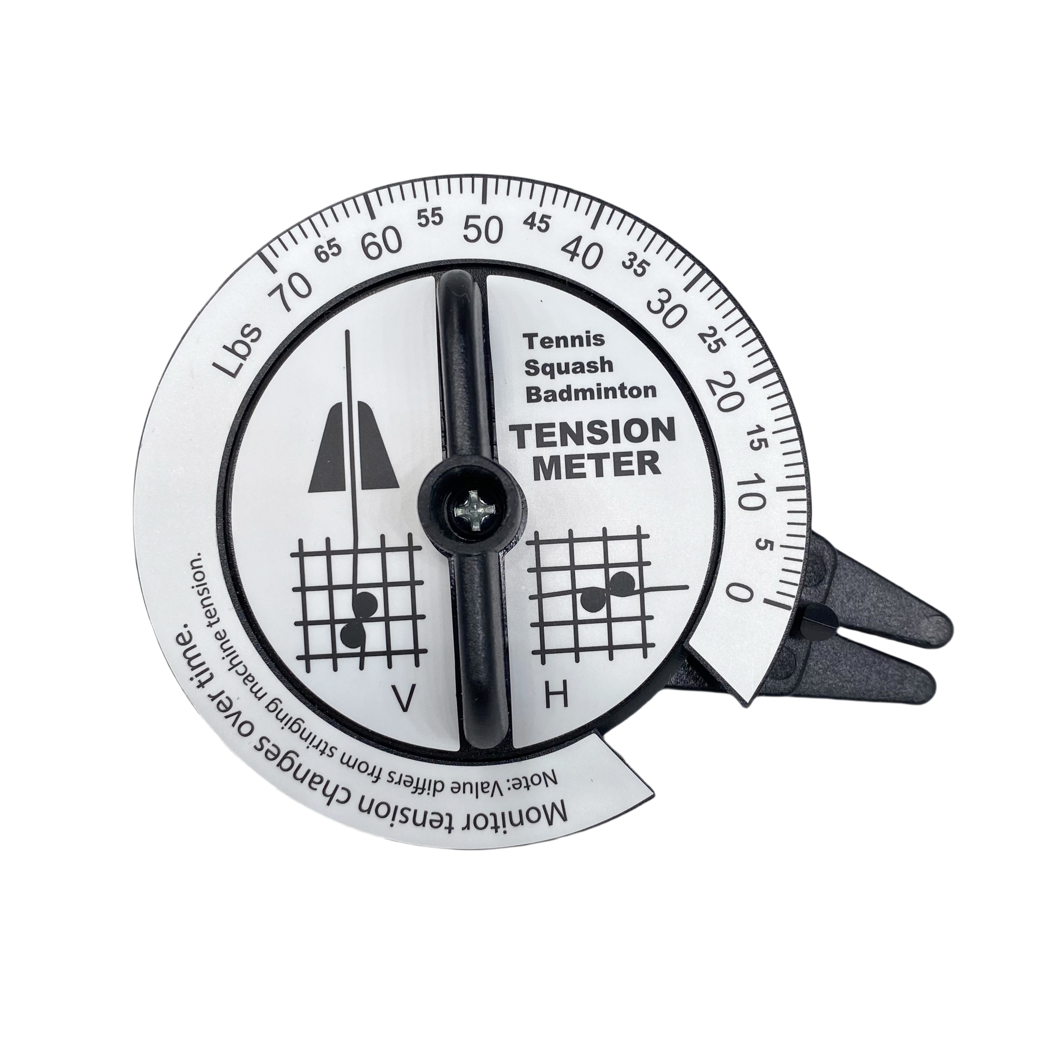 Tennis, Squash, Badminton Racquet Tension Meter - Accurate String Tension Monitoring: Yellow