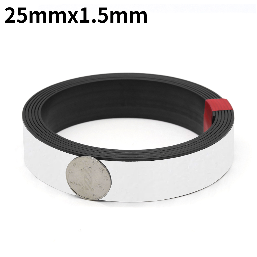 1 meter zelfklevende magneetstrip rubberen magneetband sterke flexibele magneetstrip voor koelkast fotoposters gratis snijden: Blauw