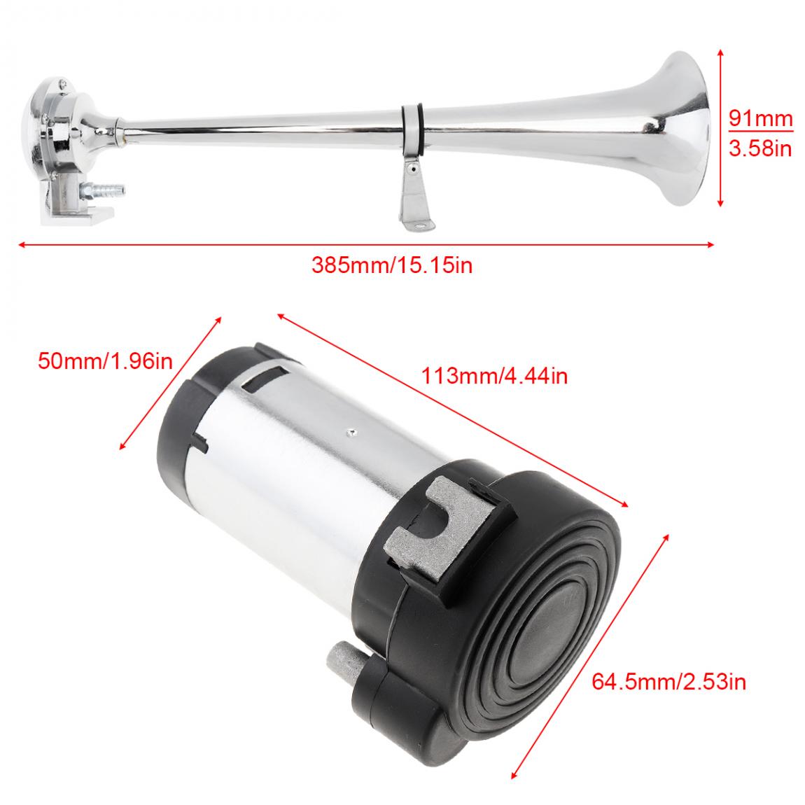 12V / 24V 150dB Super Loud Four Trumpet Air Horn Car Styling Parts Car Auto Loudspeaker for Car Vehicle Truck Train Boat SUV: 150dB Air Horn 1