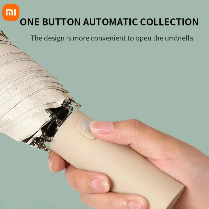 Xiaomi-Paraguas automático para exteriores, sombrilla de Color sólido de 24 huesos, ligera y plegable, de gran tamaño, con protección Uv