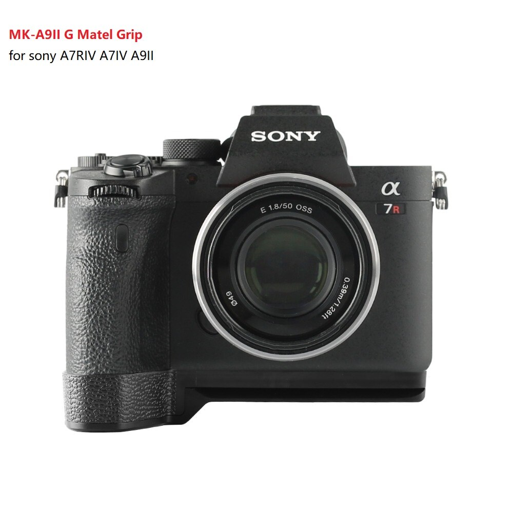 Meike MK-A9II poignée en alliage d'aluminium plaque de dégagement rapide L support pour Sony A7R IV / A7 IV / A9II caméras