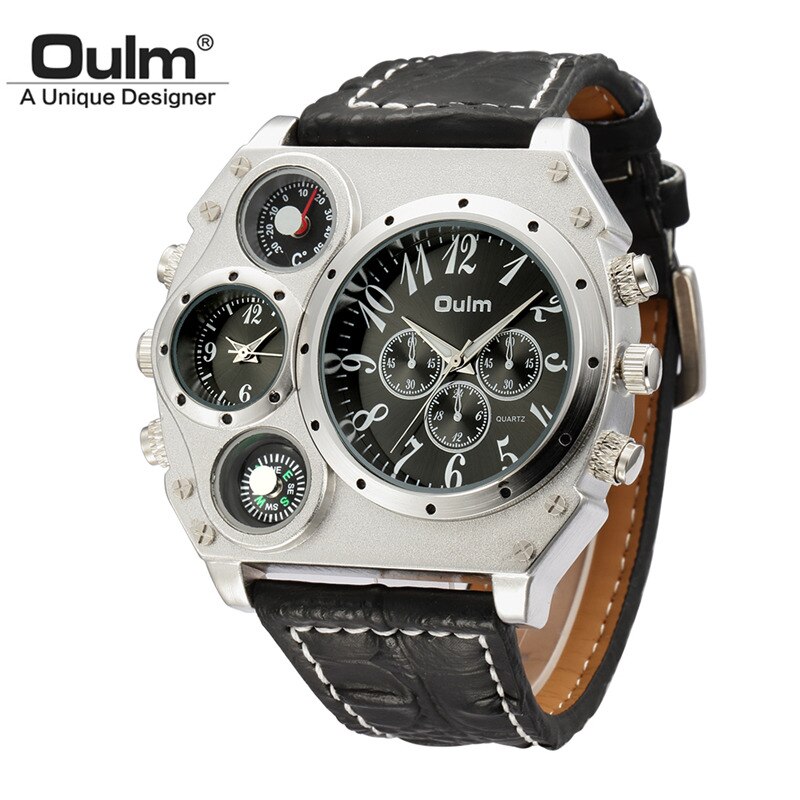 Oulm HP1349 Unique Brand Male Sports Watch Two Tim. Grandado