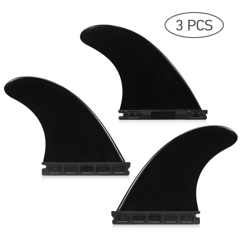 11.1cm future tri fin 4.37 '' surfing tri fin set surfboard fins fcs future fin thruster 3 packs vannsport surfing board: Svart