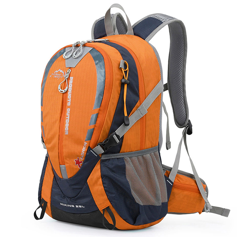 Waterproof Climbing Backpack Rucksack 25L Outdoor Sports Bag Travel Backpack Camping Hiking Backpack Women Trekking Bag For Men: Orange