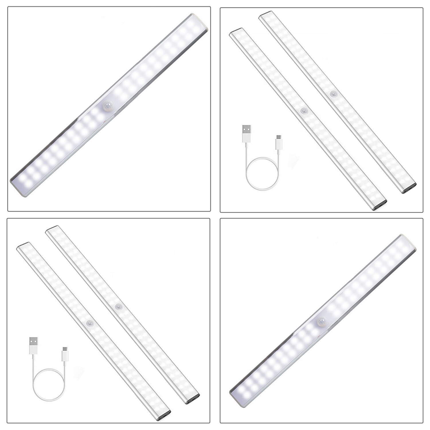 Closet Light, USB Rechargeable Motion Sensor Light, Portable Night Safety Light, for Stairs, Wardrobe