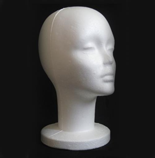 Female Styrofoam Foam Head Mannequins Model hair Glasses Hat head mould