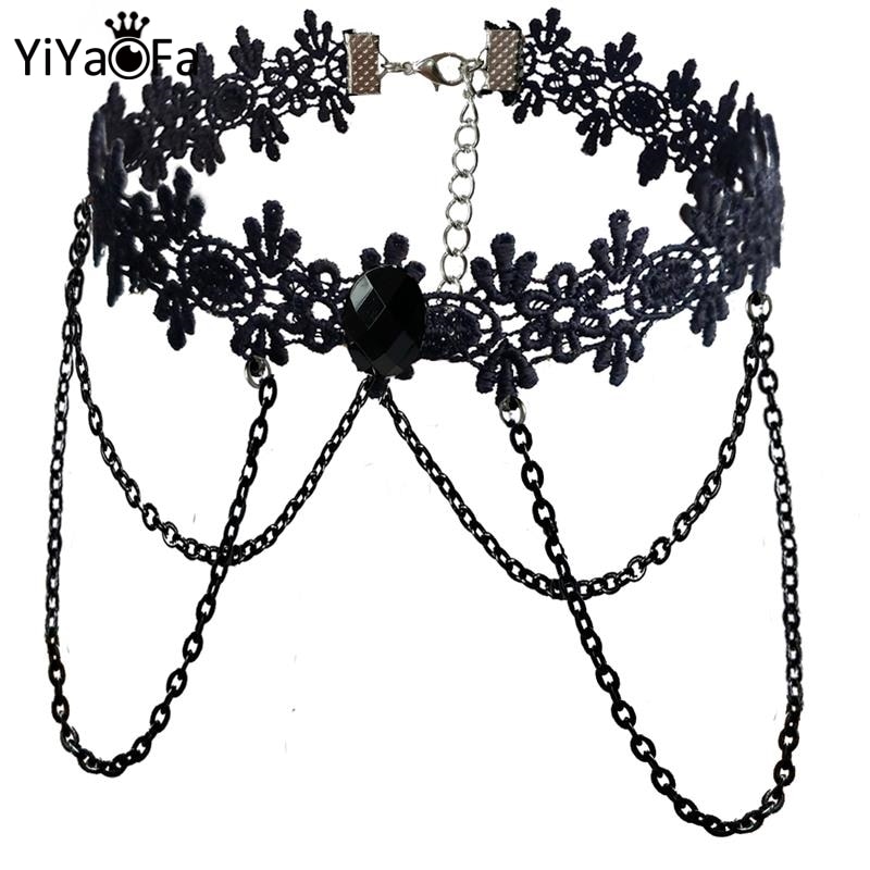 YiYaoFa Vintage Choker Necklace Gothic Jewelry False Collar Statement Necklace for Women Accessories Girl Party Jewelry GN-92