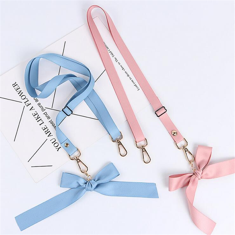 Universele Effen Kleur Schouderband Diagonaal Strap Lanyard Boog Eenvoudige Tas Verstelbare Mobiele Shell Lange Opknoping Vrouwen