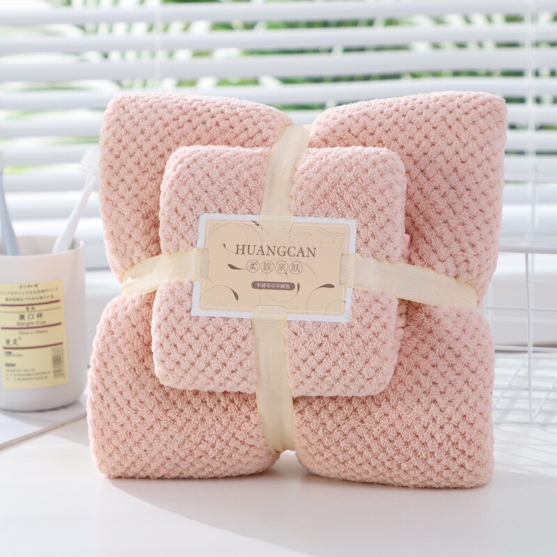 Luxury Bathroom Towel Set Quick Drying Microfiber Hair Towels Soft Absorbent Bath Towel Set 35x75cm+70x140cm For Women Man: 13