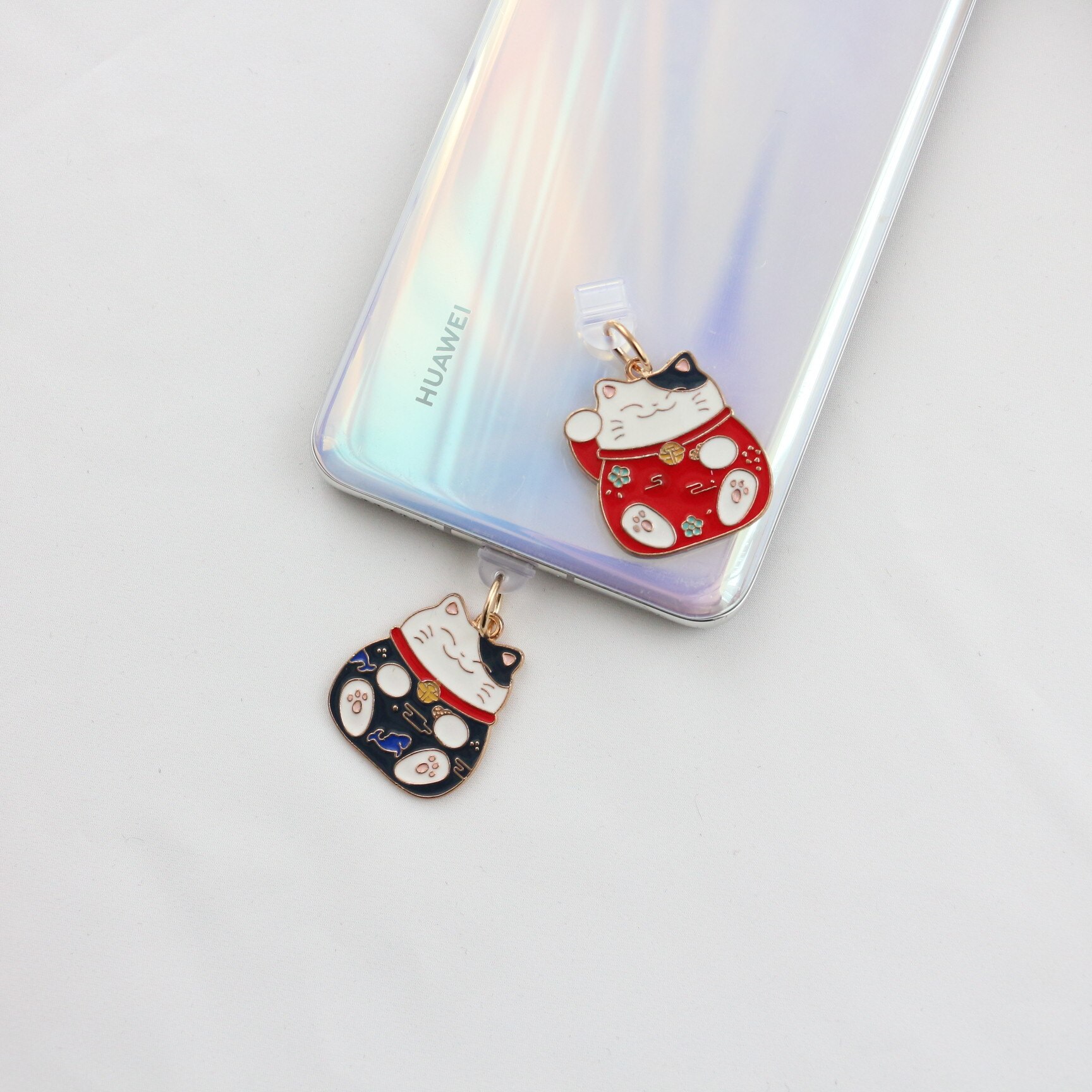 Telefoon Stof Plug Anti Dust Plug Charm Leuke Rode Lucky Cat Voor Type-C Stof Plug Universele Voor Iphone poort Opladen Plug Hanger