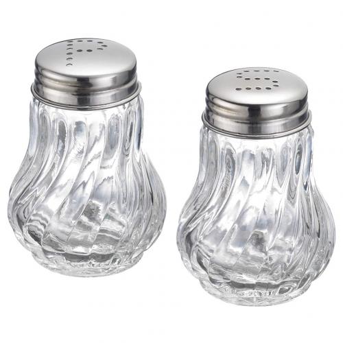 2Pcs Kitchen Spice Salt Pepper Seasoning Shaker Jar BBQ Cooking Glass Bottle: Default Title