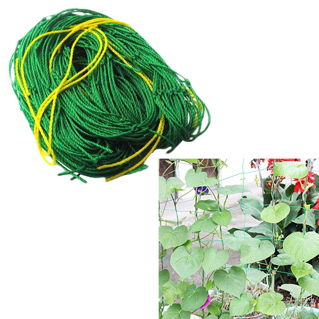 1.8m Green Garden Fence Mesh Plant Vines Climbing Net Garden Decoration Gardening Net Bird Net