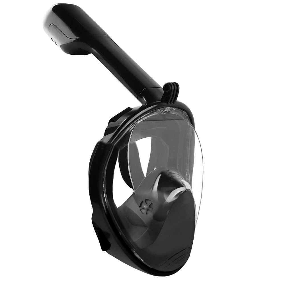Full Face Scuba Snorkeling Mask Adults Kids Anti-fog Snorkeling Mask Underwater Diving Mask Swimming Training Equipment: Black / L/XL