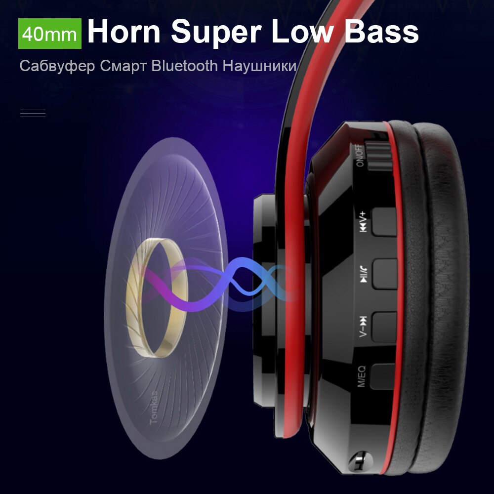 B7 Bluetooth Headphones Wireless Stereo Earphones Foldable Low Bass Headset Adjustable Earbuds With Microphone/TF Card