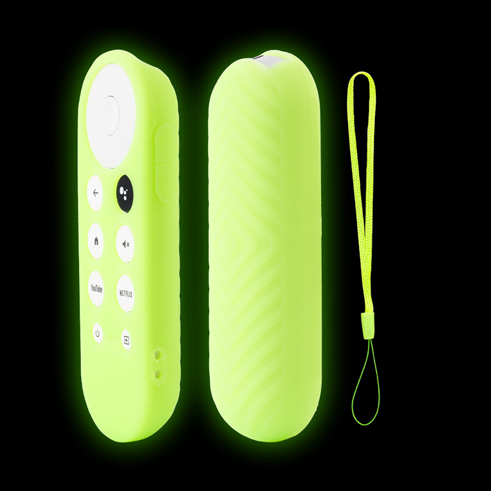 Funda protectora de silicona suave para Google Chromecast SmartTV Control remoto antideslizante duradera cubierta protectora Shockpro: Verde claro