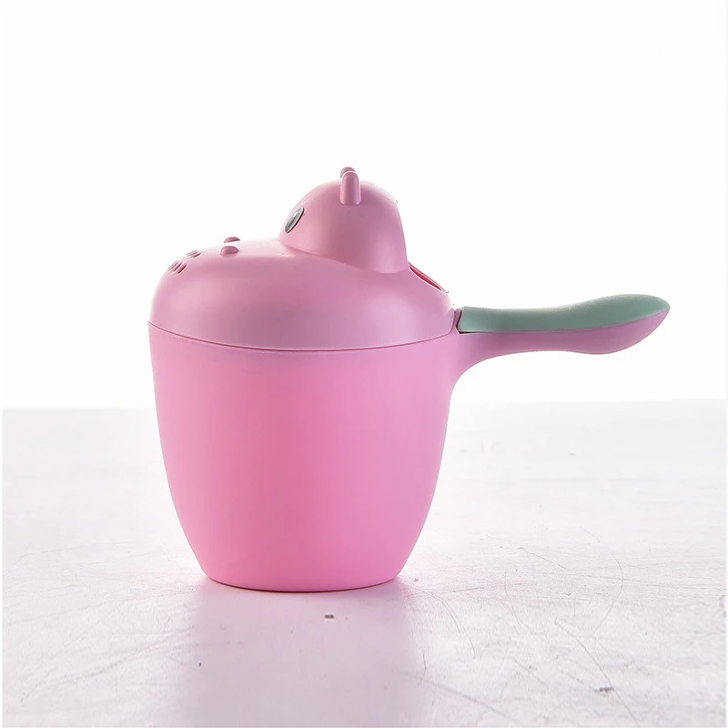 Tegneserie infan sjampo kopp dusj vann baby badehetter låve bading baby dusj skjeer låve vaske hår kopp låve badeverktøy: Rosa