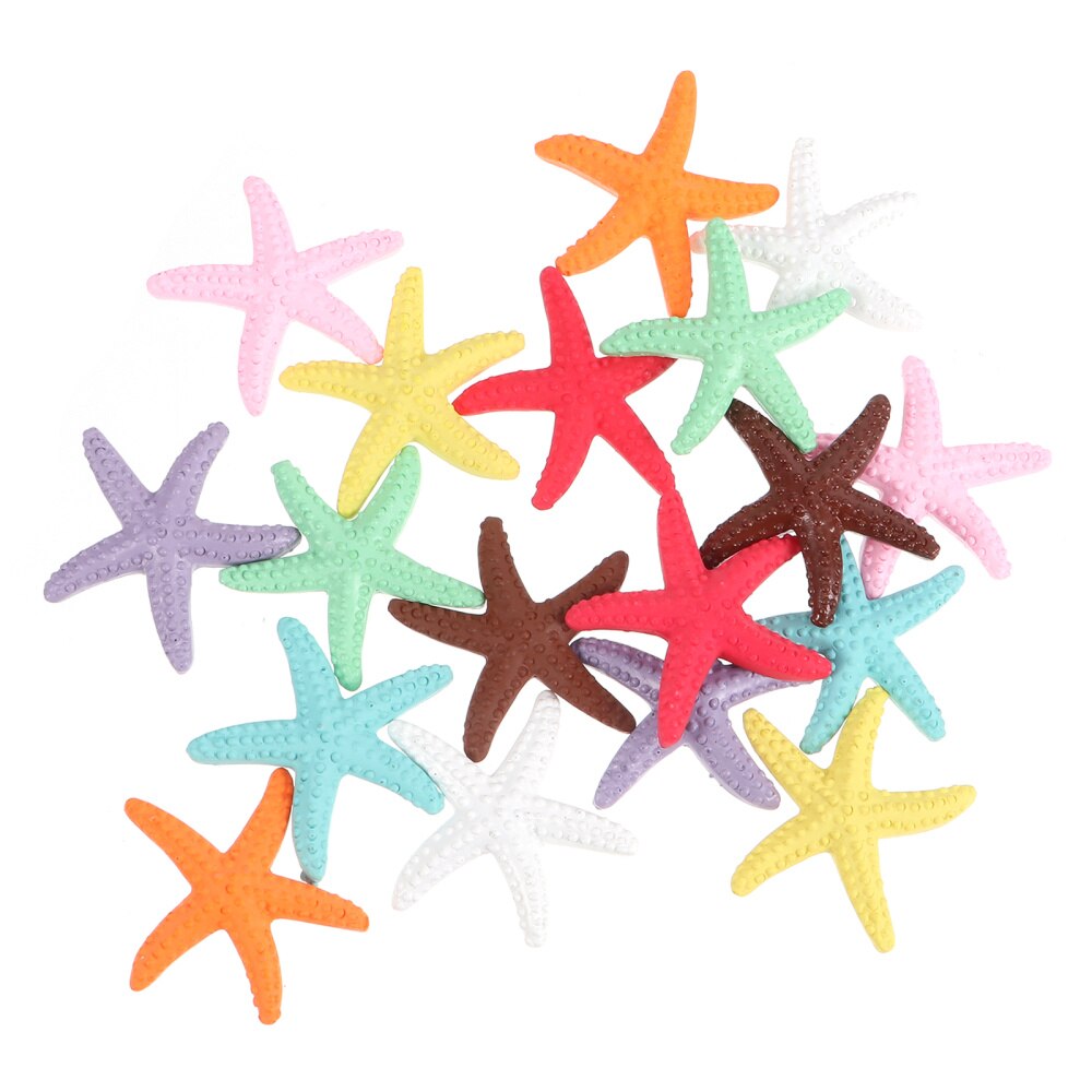 18pcs Fish Tank Layout Artificial Sea Star Ornament Resin Craft Aquarium Decor
