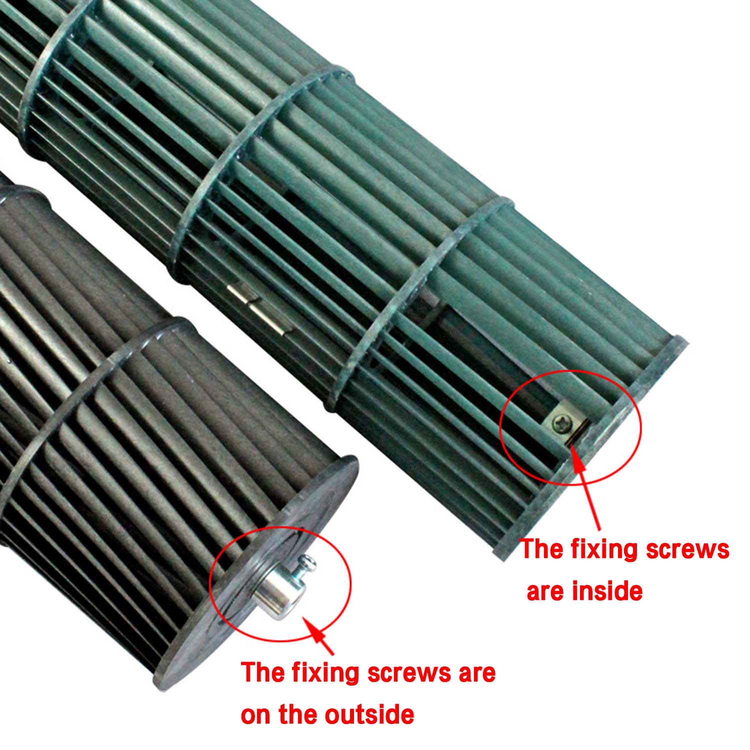 Cross flow fan blower wheel plastic cross flow blade impeller for air conditioner