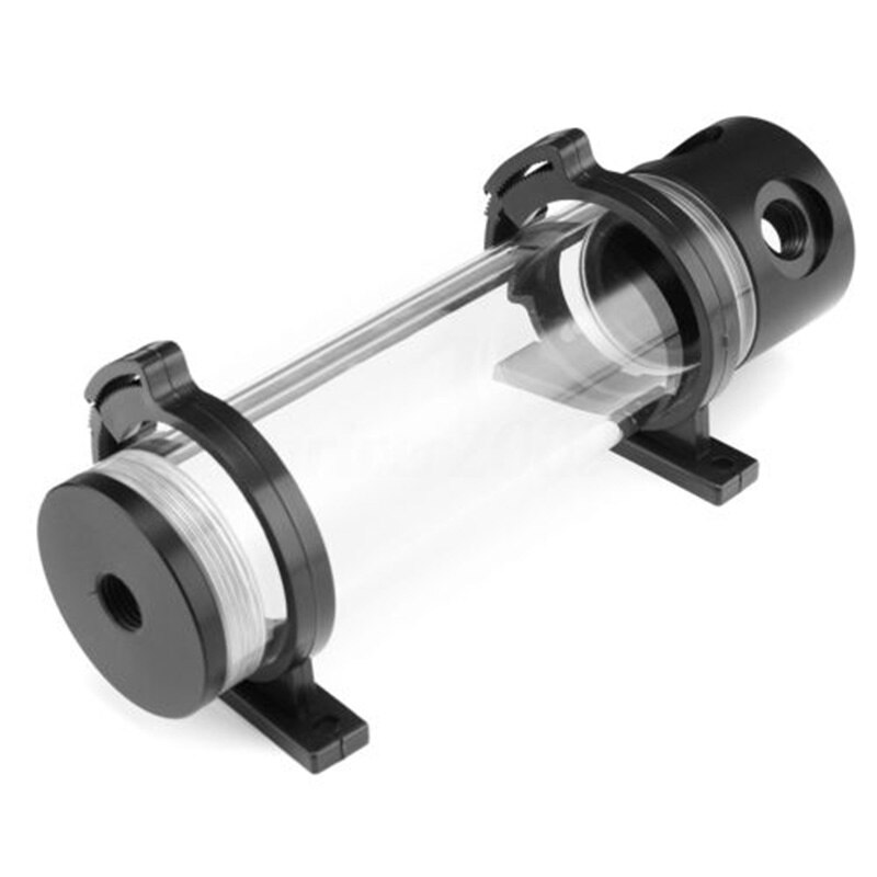 Akryl plast cylinder behållare vattentank pc dator vätskekylare  g1/4 50 x 190mm g1/4 skruvar fästen hållbara
