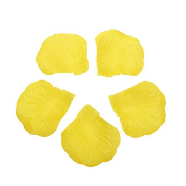 100pcs cloth Rose Petals Wedding Party Table Decorations Flowers (Yellow)