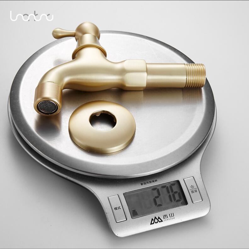 Total brass Bush Gold Finished washing machine faucet bibcocks faucet tap garden outdoor mixer