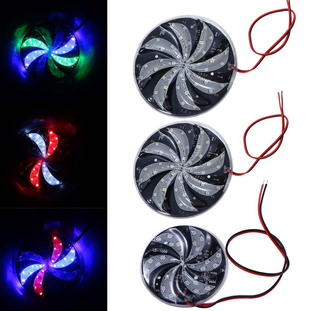 Lumière stroboscopique automatique à LED, lampe flash DC 12V, feux de roue de feu, lumières de moulin à vent modifiées pour moto, lampe de voiture, escales, 6 cm, 8 cm, 10cm
