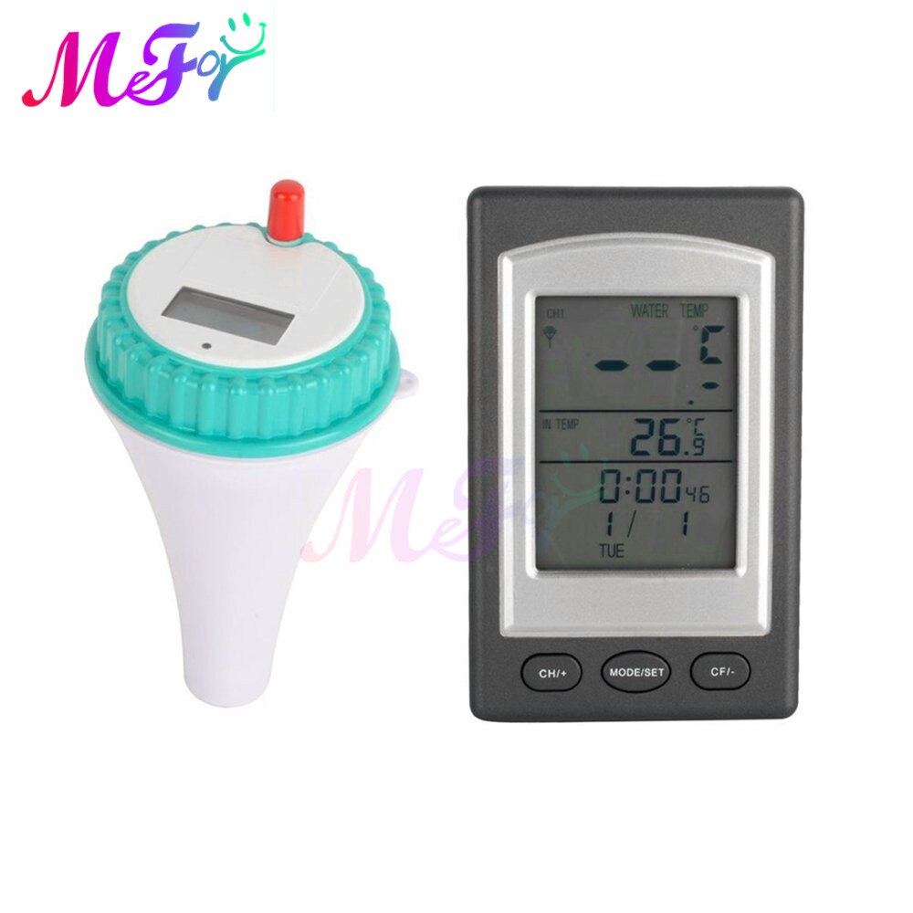 Wireless Pool Thermometer Swim Pond Tub Waterproof Digital LCD Floating Temperature Sensor Transmitter Meter Calendar Alarm